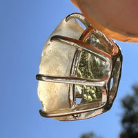 Libyan Desert Glass & Moldavite Pendant Sterling #8928-Moldavite Life