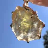 Libyan Desert Glass & Moldavite Pendant Sterling #8928-Moldavite Life