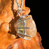 Libyan Desert Glass & Moldavite Pendant Sterling #8928-Moldavite Life