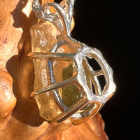 Libyan Desert Glass & Moldavite Pendant Sterling #8929-Moldavite Life