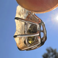 Libyan Desert Glass & Moldavite Pendant Sterling #8929-Moldavite Life
