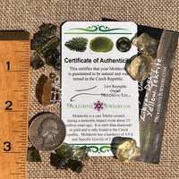 Libyan Desert Glass & Moldavite Pendant Sterling #8929-Moldavite Life