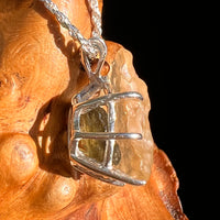 Libyan Desert Glass & Moldavite Pendant Sterling #8929-Moldavite Life