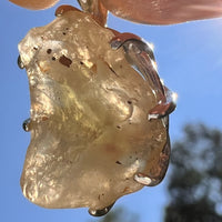 Libyan Desert Glass & Moldavite Pendant Sterling #8930-Moldavite Life