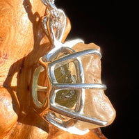 Libyan Desert Glass & Moldavite Pendant Sterling #8930-Moldavite Life