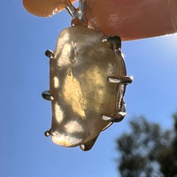 Libyan Desert Glass & Moldavite Pendant Sterling #8932-Moldavite Life