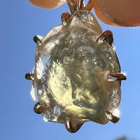 Libyan Desert Glass & Moldavite Pendant Sterling #8933-Moldavite Life