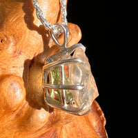 Libyan Desert Glass & Moldavite Pendant Sterling #8933-Moldavite Life