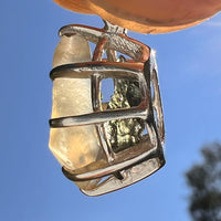 Libyan Desert Glass & Moldavite Pendant Sterling #8934-Moldavite Life