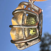 Libyan Desert Glass & Moldavite Pendant Sterling #8935-Moldavite Life