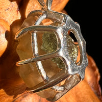 Libyan Desert Glass & Moldavite Pendant Sterling #8935-Moldavite Life