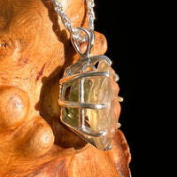 Libyan Desert Glass & Moldavite Pendant Sterling #8935-Moldavite Life