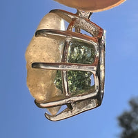 Libyan Desert Glass & Moldavite Pendant Sterling #8936-Moldavite Life