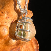 Libyan Desert Glass & Moldavite Pendant Sterling #8937-Moldavite Life