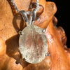 Libyan Desert Glass Pendant Necklace Sterling #5176-Moldavite Life