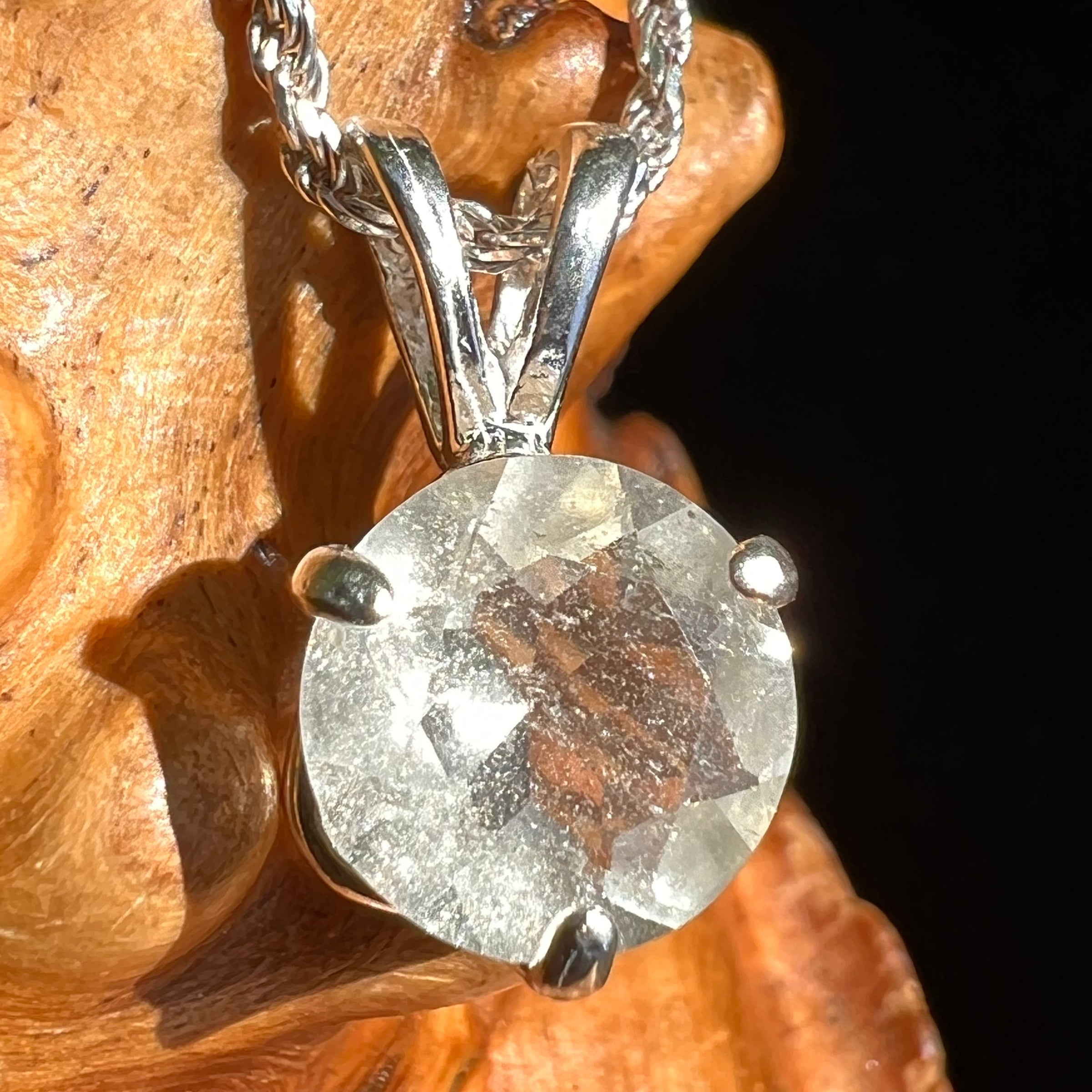 Libyan Desert Glass Pendant Sterling Silver #5179-Moldavite Life