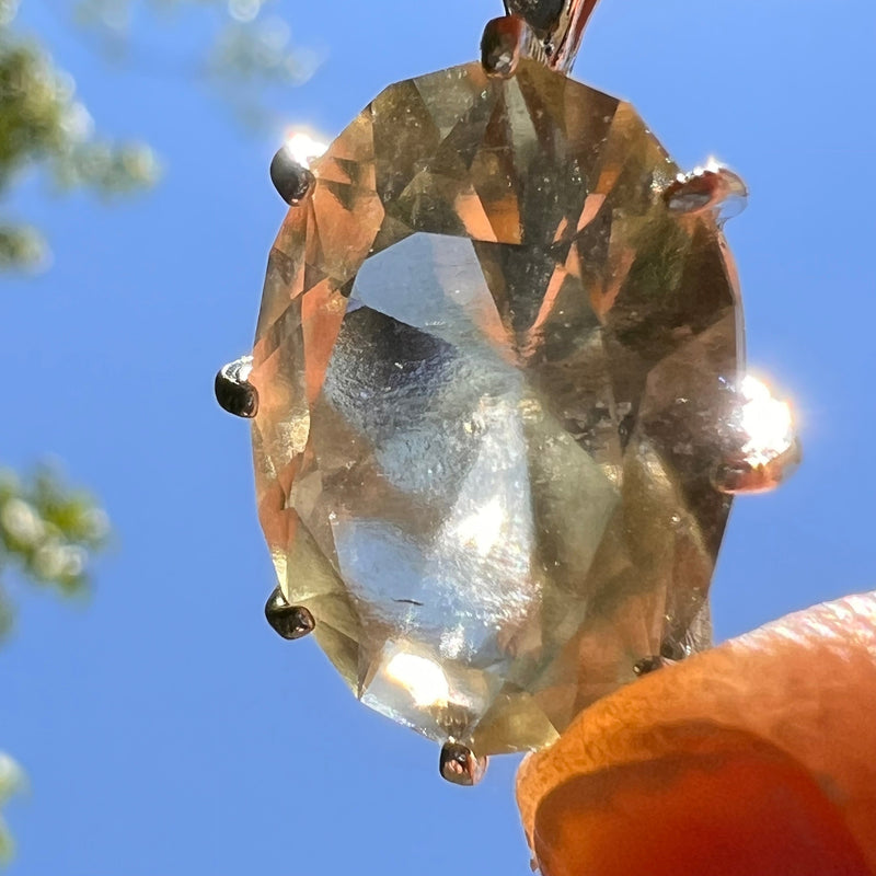 Libyan Desert Glass Pendant Sterling Silver #5183-Moldavite Life