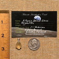 Libyan Desert Glass Pendant Sterling Silver #6272-Moldavite Life