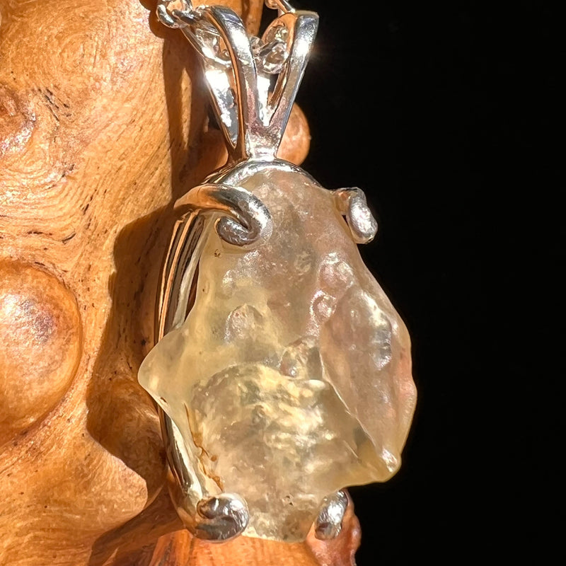Libyan Desert Glass Pendant Sterling Silver #6452-Moldavite Life