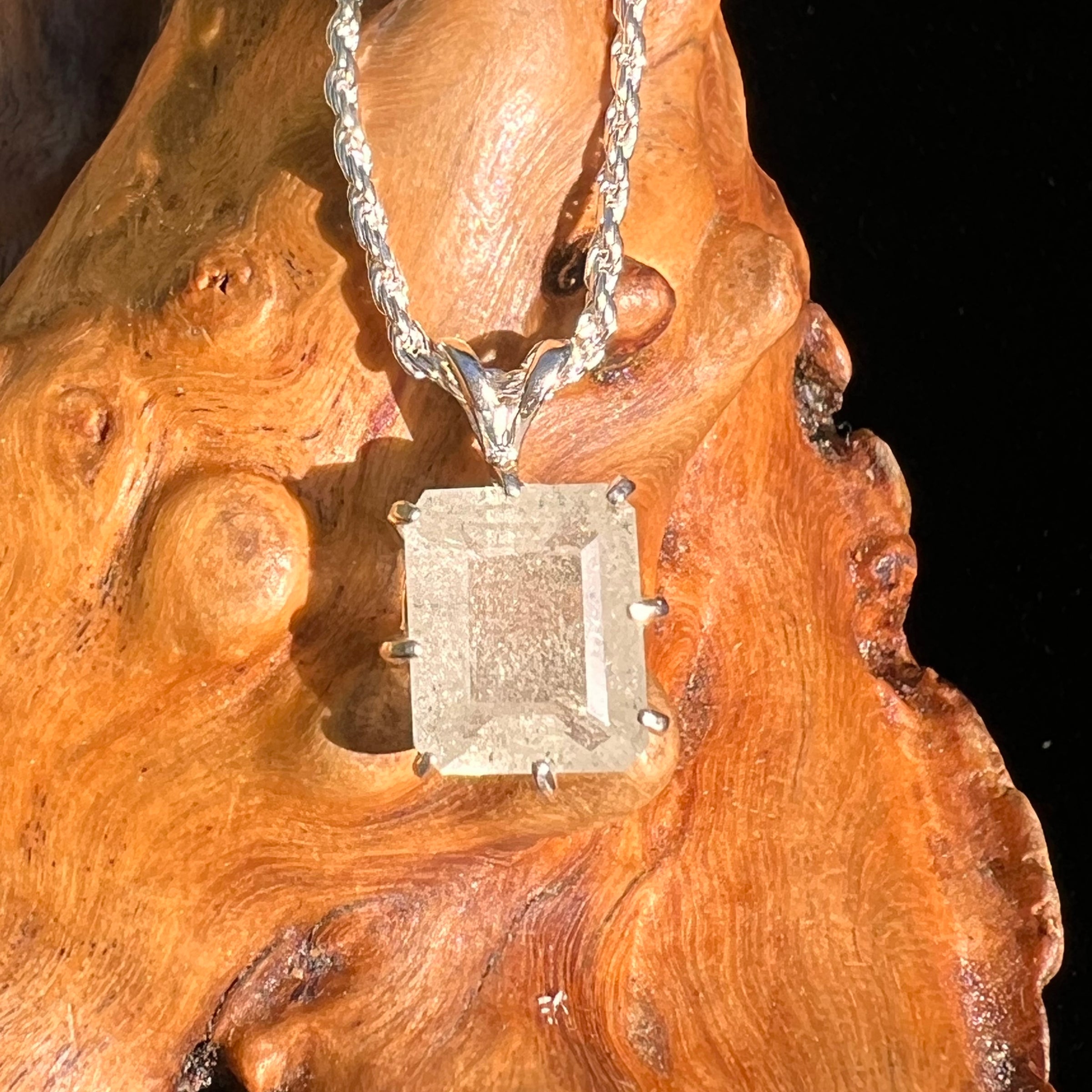 Libyan Desert Glass Pendant Sterling Silver #7291-Moldavite Life