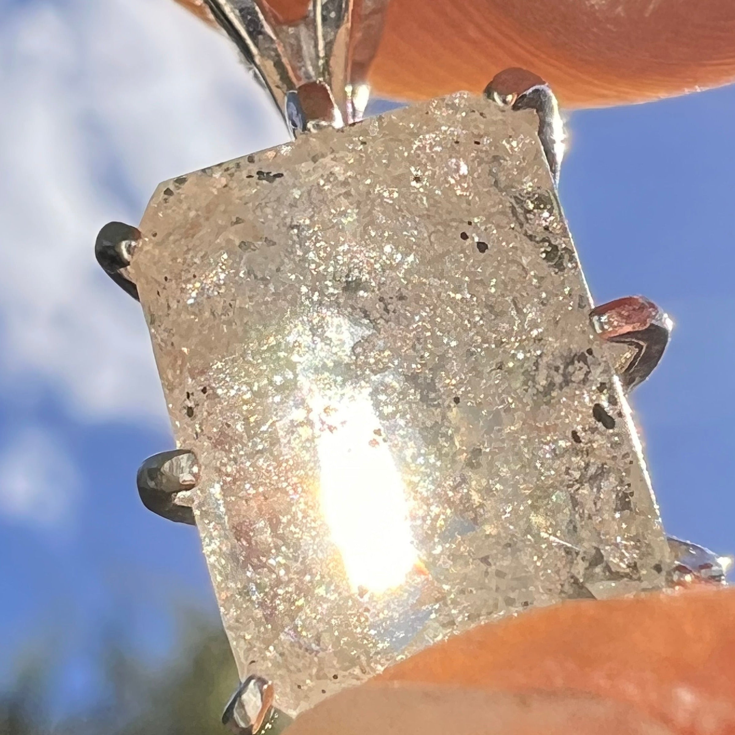 Libyan Desert Glass Pendant Sterling Silver #7292-Moldavite Life