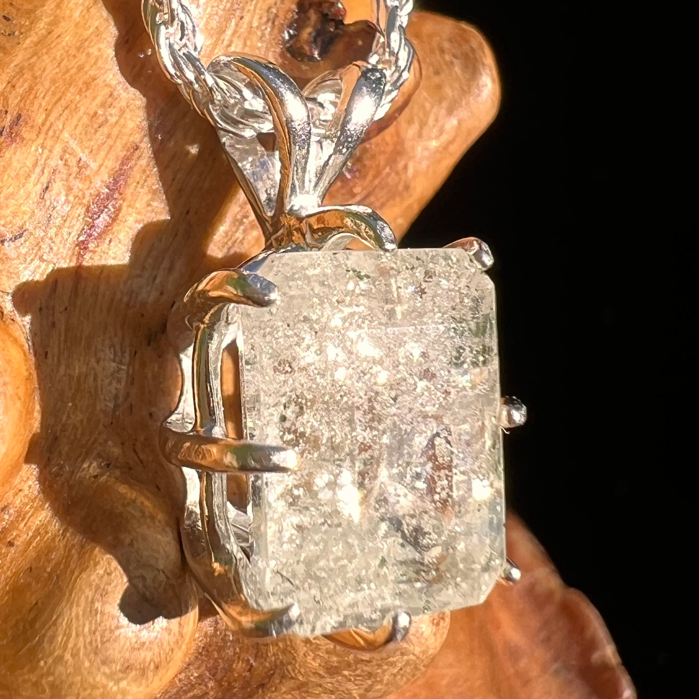 Libyan Desert Glass Pendant Sterling Silver #7292-Moldavite Life