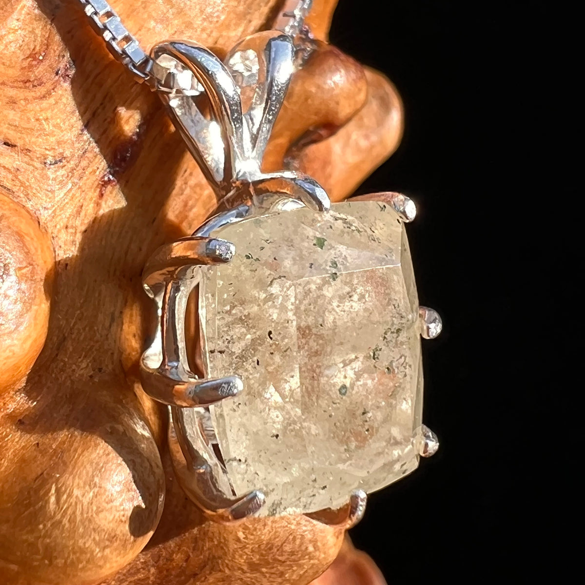 Libyan Desert Glass Pendant Sterling Silver #7548-Moldavite Life