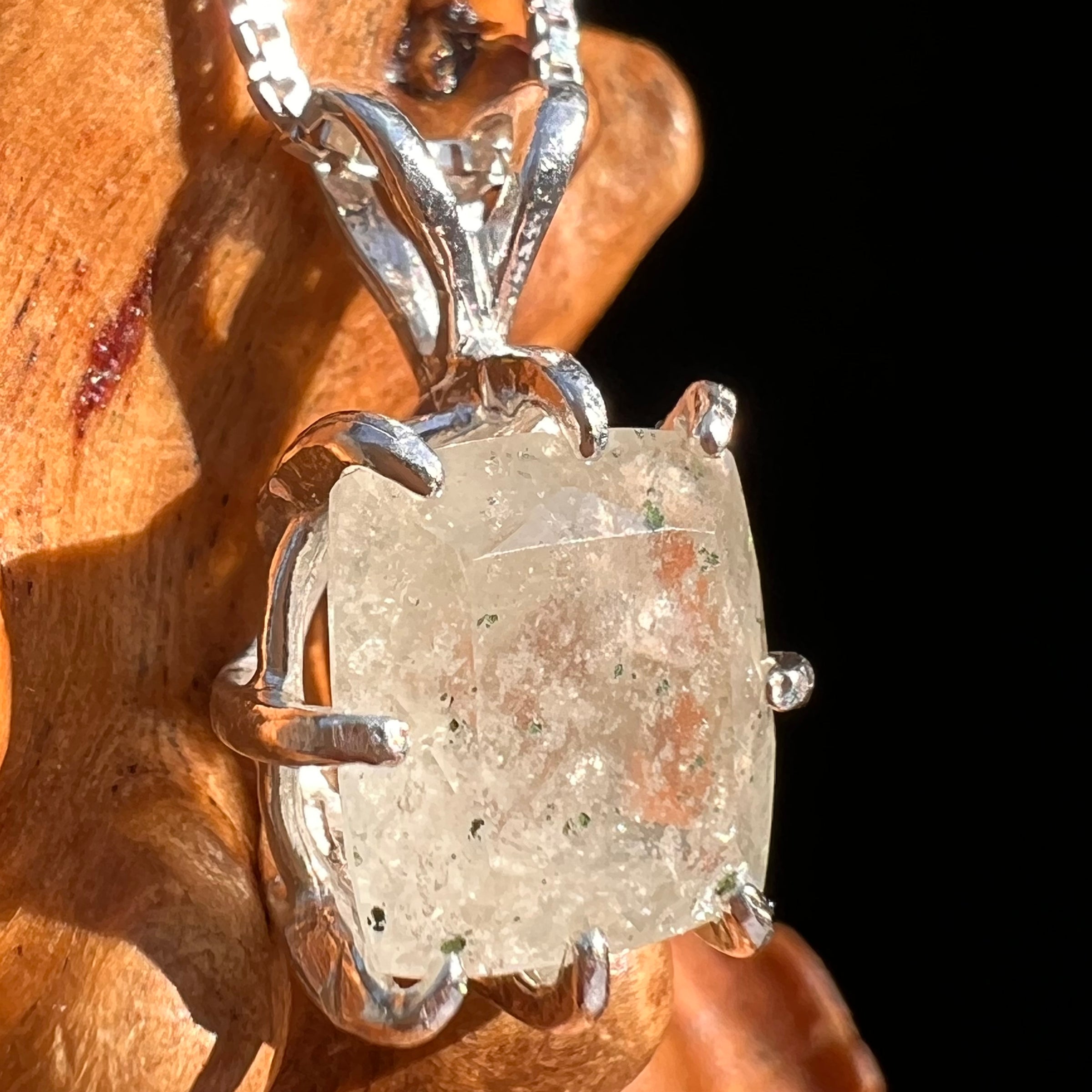 Libyan Desert Glass Pendant Sterling Silver #7549-Moldavite Life