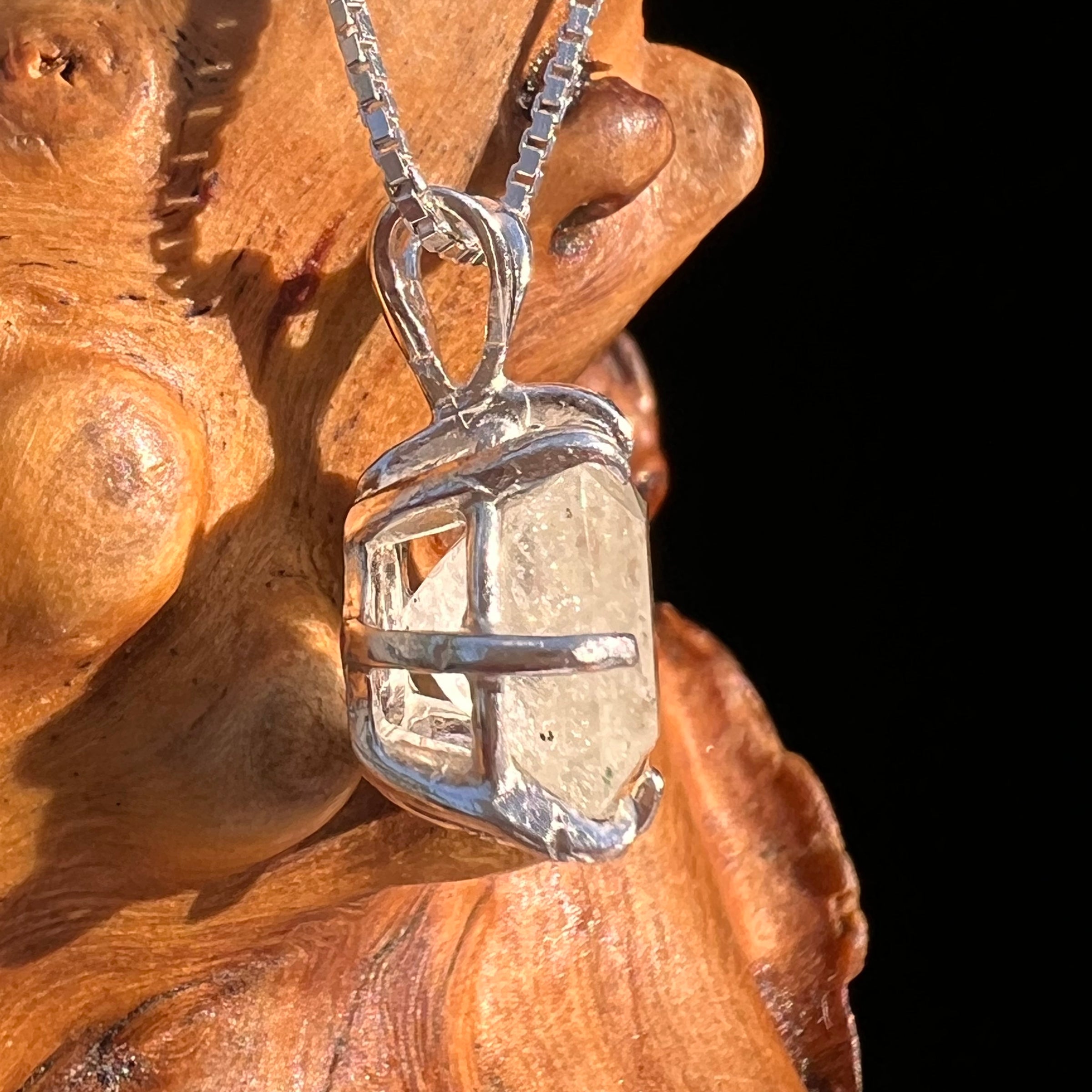 Libyan Desert Glass Pendant Sterling Silver #7549-Moldavite Life