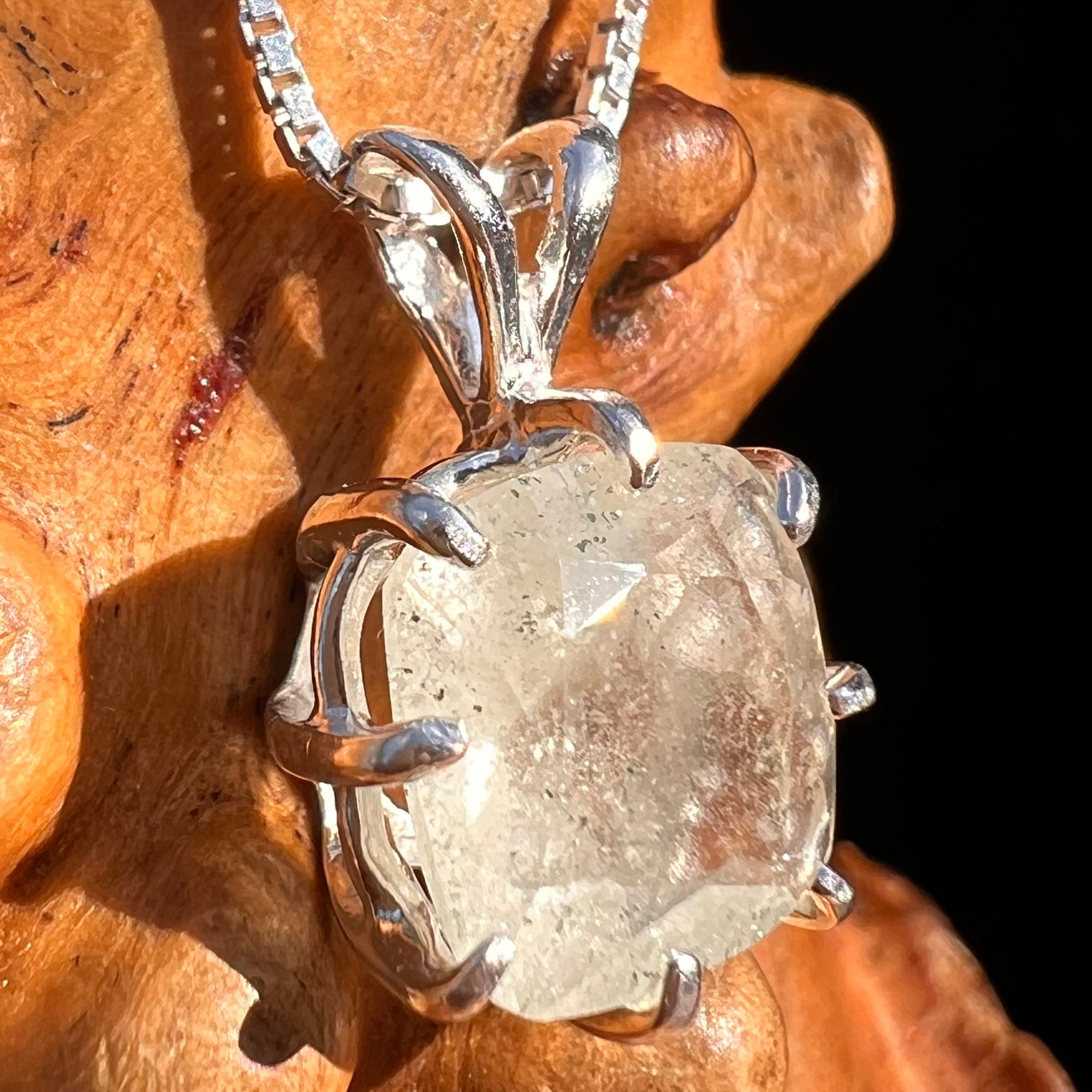 Libyan Desert Glass Pendant Sterling Silver #7550-Moldavite Life