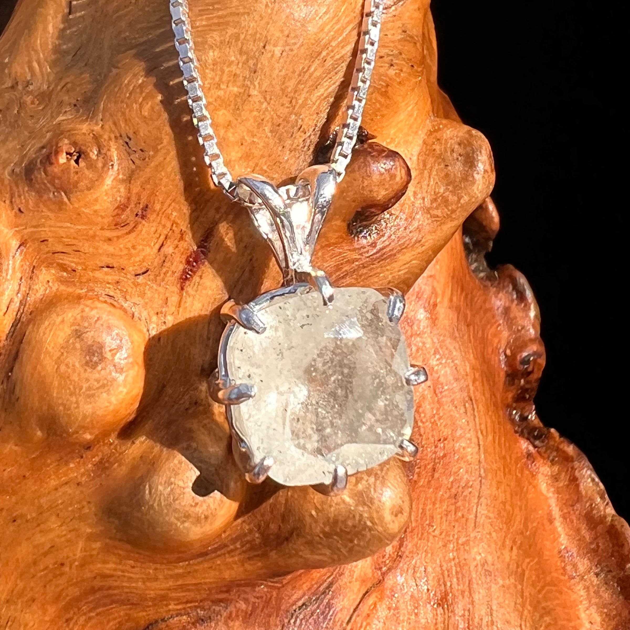 Libyan Desert Glass Pendant Sterling Silver #7550-Moldavite Life
