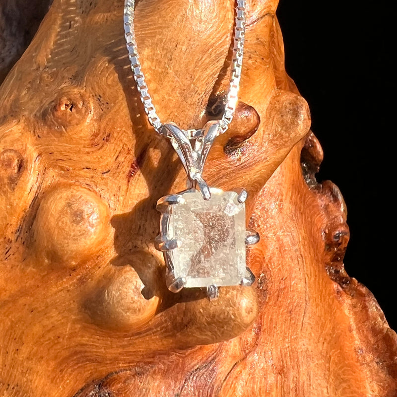 Libyan Desert Glass Pendant Sterling Silver #7551-Moldavite Life