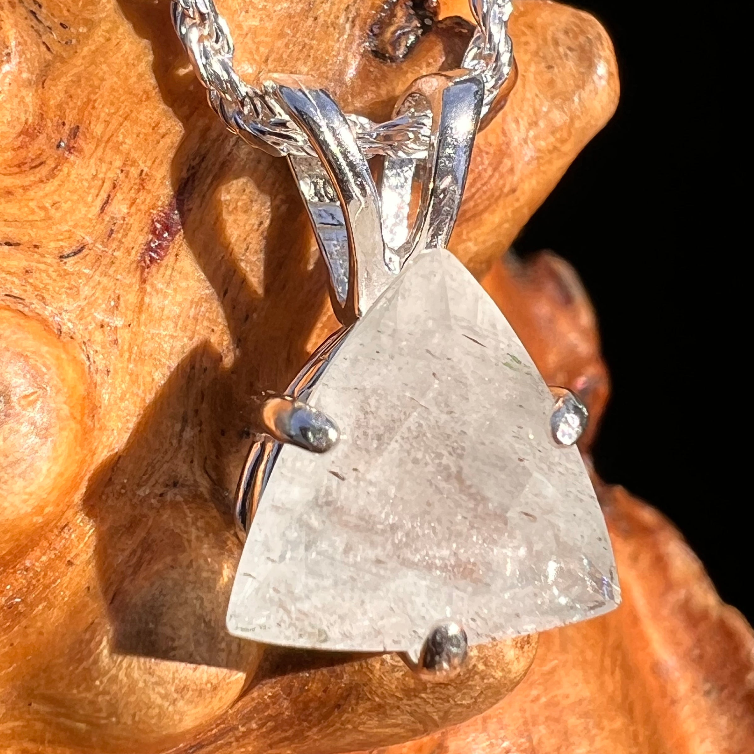 Libyan Desert Glass Pendant Sterling Silver #8205-Moldavite Life