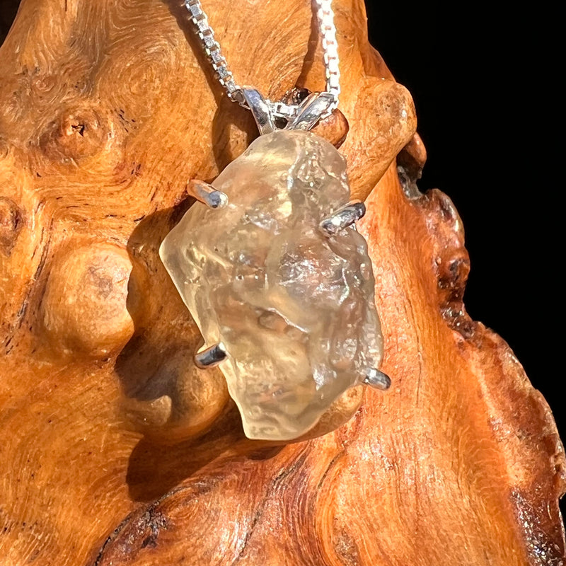 Libyan Desert Glass Pendant Sterling Silver #8295-Moldavite Life