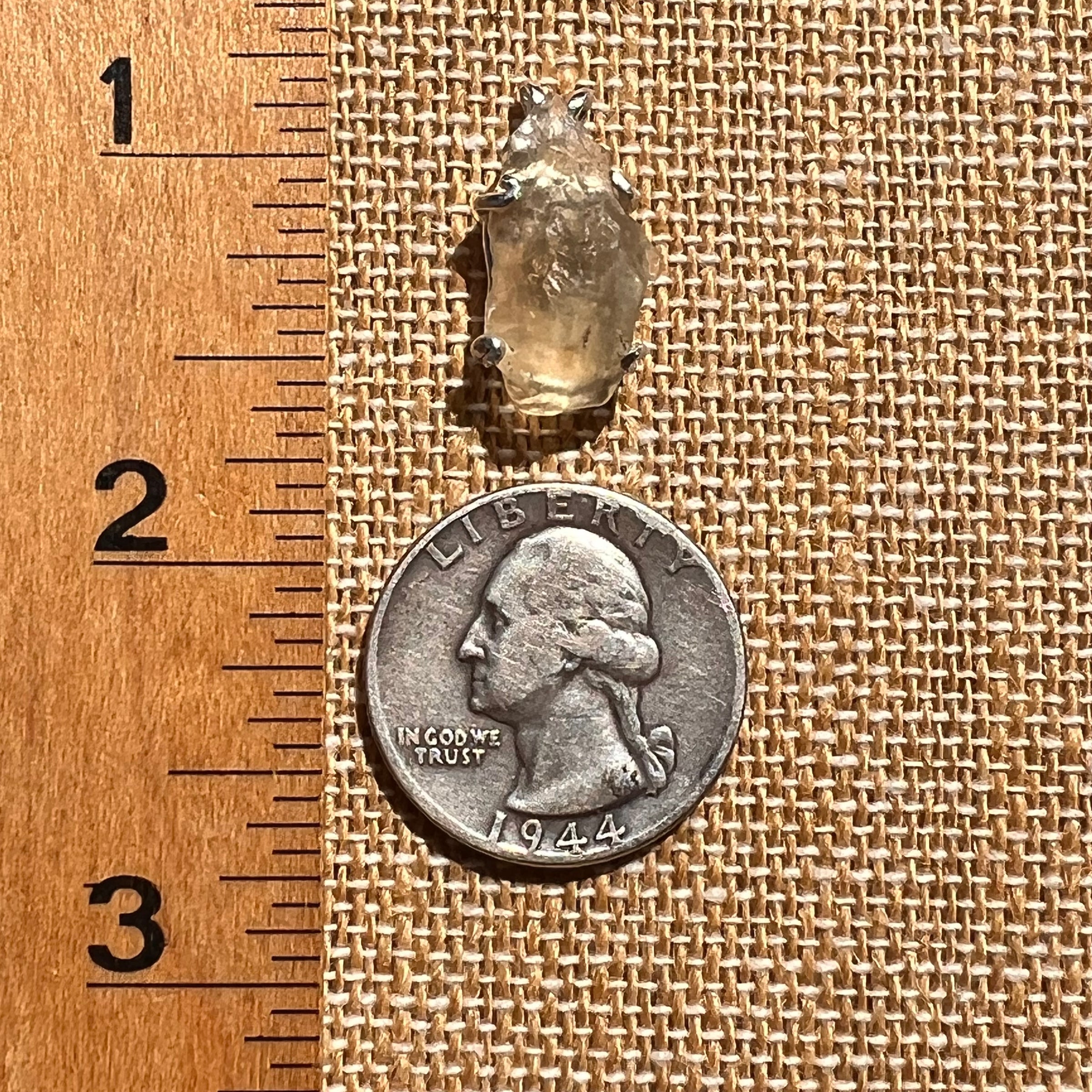 Libyan Desert Glass Pendant Sterling Silver #8297-Moldavite Life