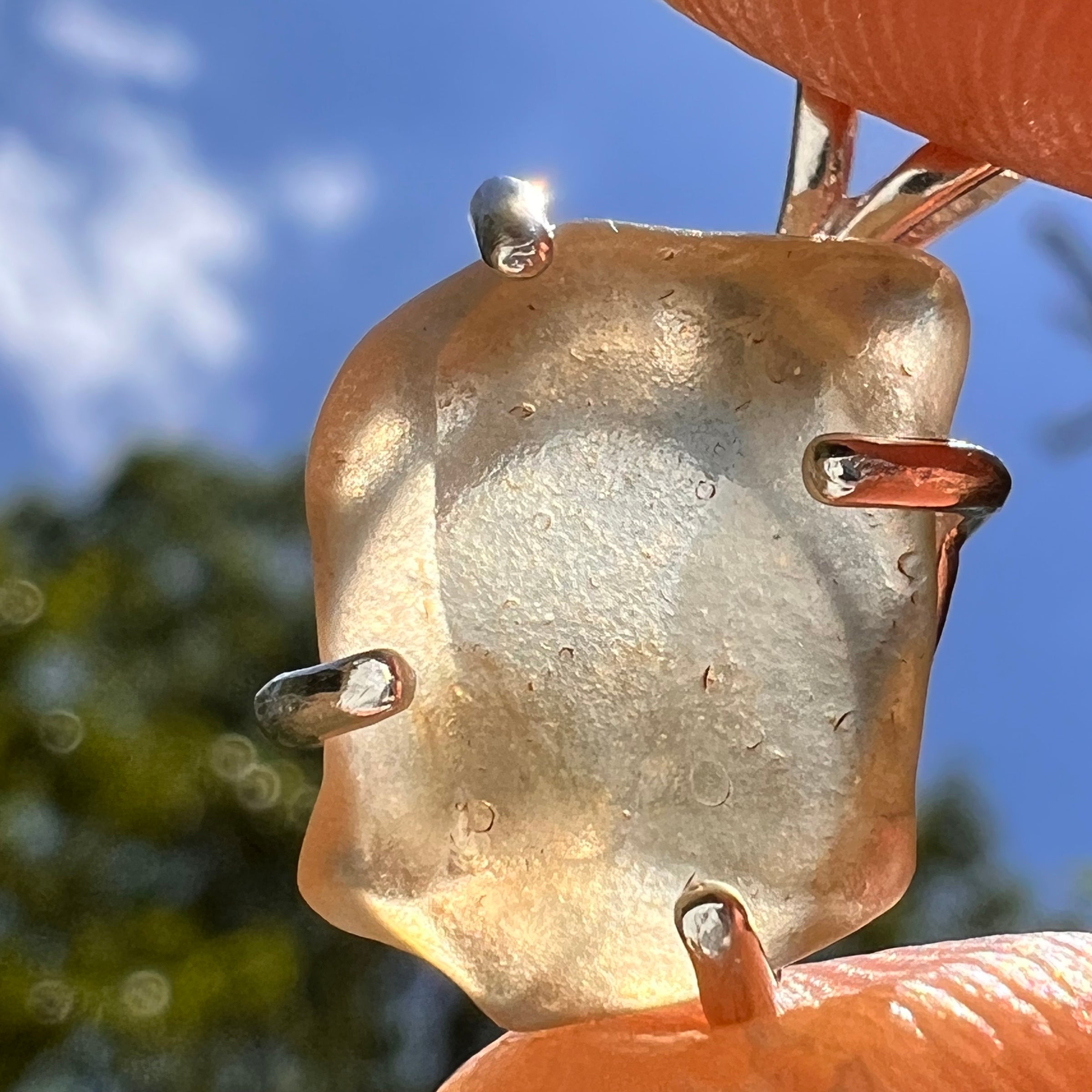 Libyan Desert Glass Pendant Sterling Silver #8329-Moldavite Life