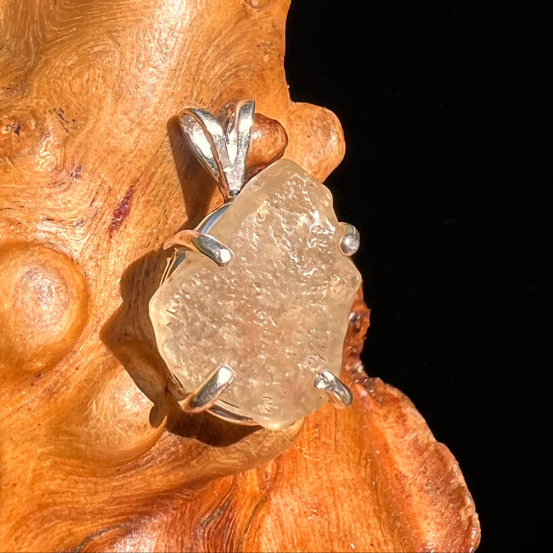 Libyan Desert Glass Pendant Sterling Silver #8330-Moldavite Life