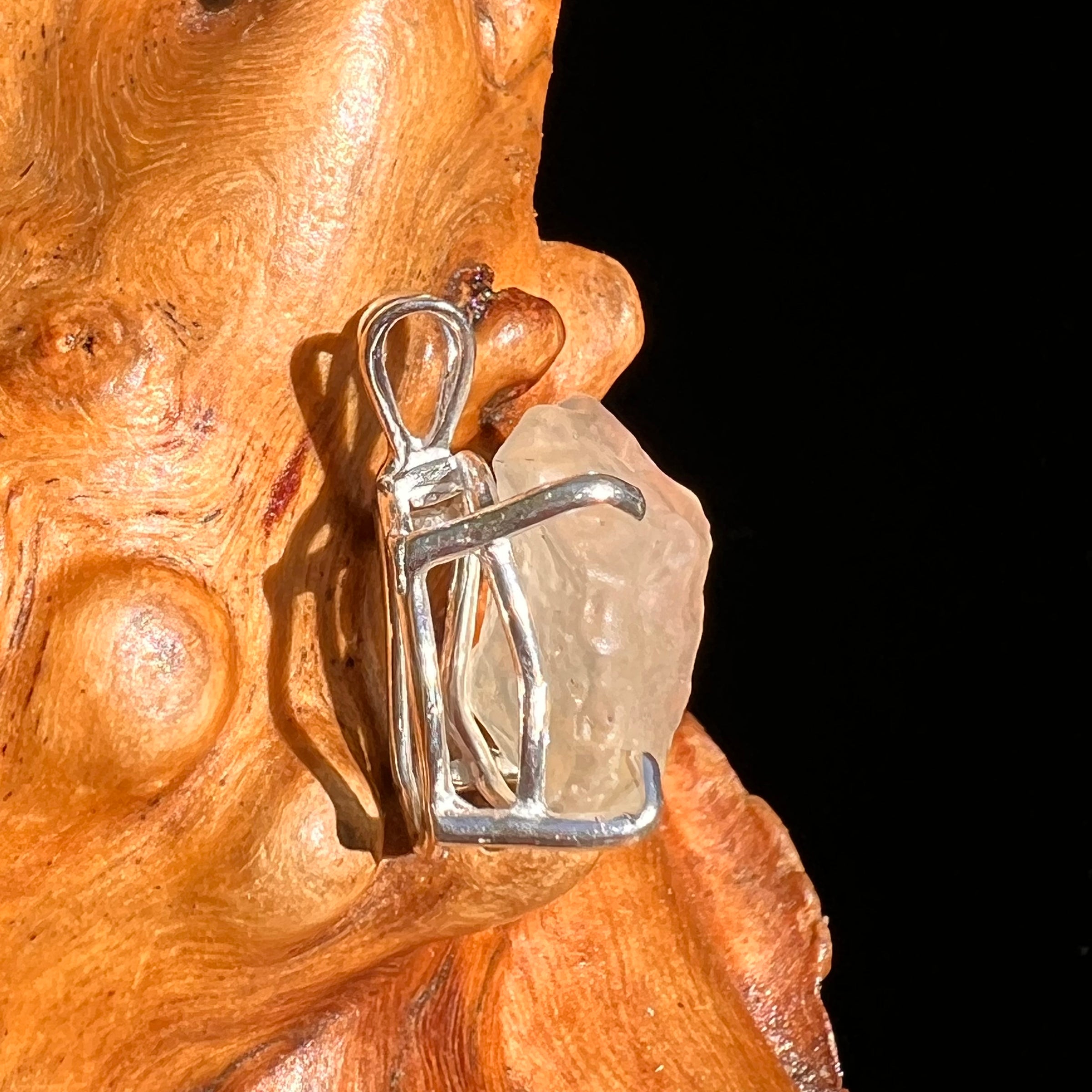 Libyan Desert Glass Pendant Sterling Silver #8335-Moldavite Life