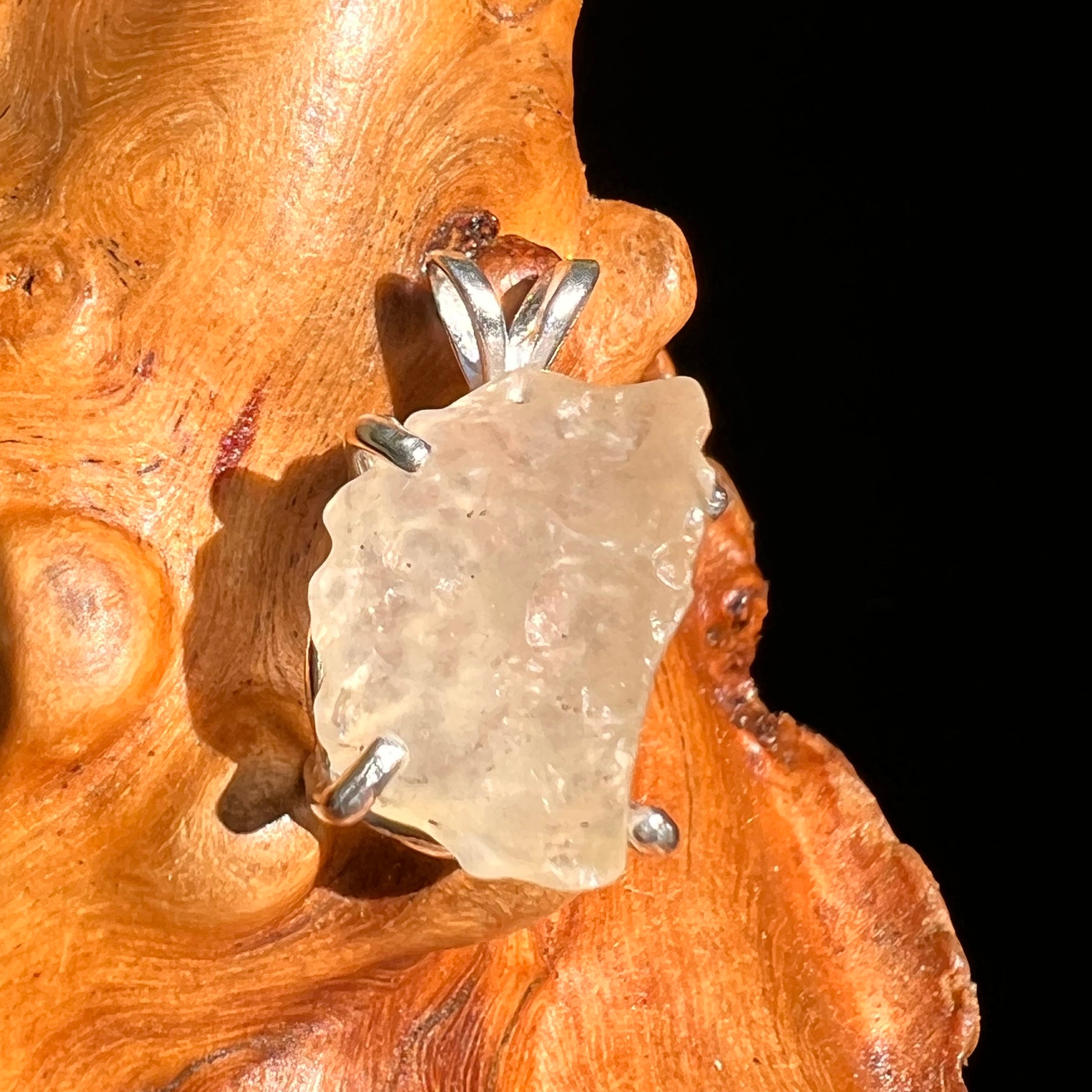 Libyan Desert Glass Pendant Sterling Silver #8335-Moldavite Life