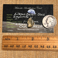 Libyan Desert Glass Pendant Sterling Silver #8338-Moldavite Life