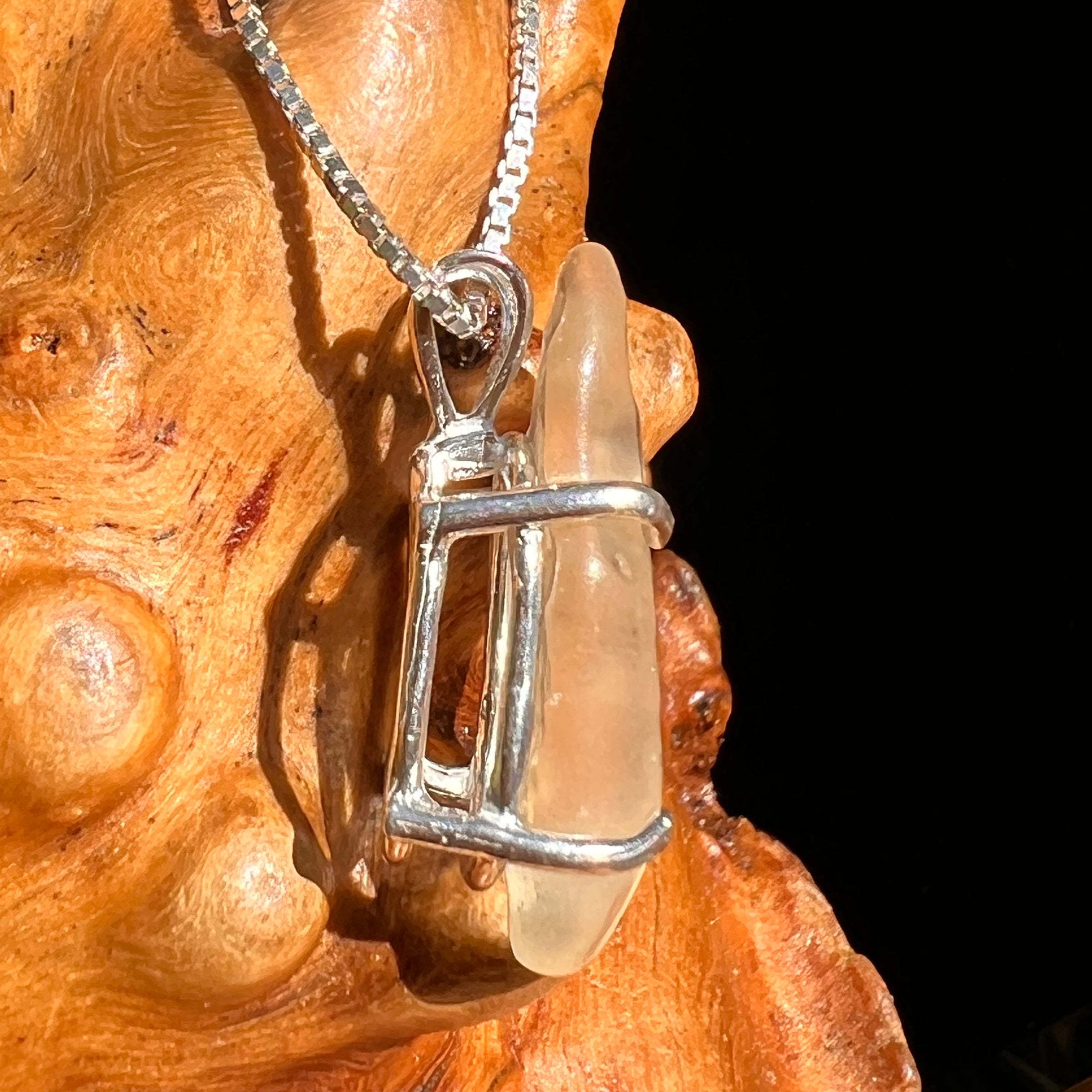 Libyan Desert Glass Pendant Sterling Silver #8340-Moldavite Life