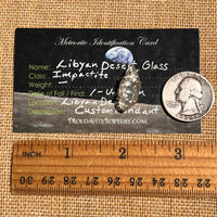 Libyan Desert Glass Pendant Sterling Silver #8340-Moldavite Life