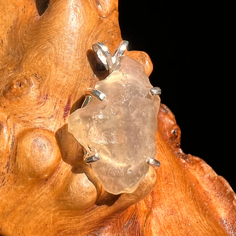 Libyan Desert Glass Pendant Sterling Silver #8345-Moldavite Life