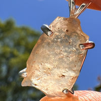 Libyan Desert Glass Pendant Sterling Silver #8346-Moldavite Life