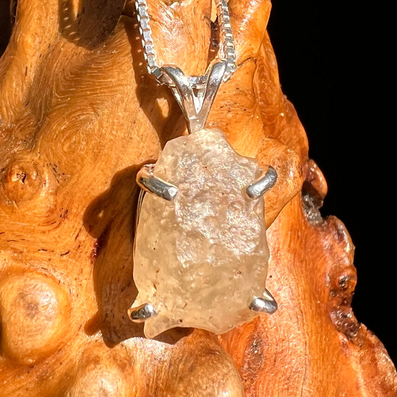 Libyan Desert Glass Pendant Sterling Silver #8346-Moldavite Life