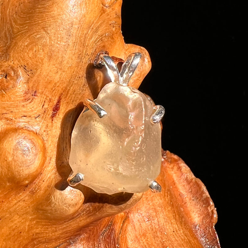 Libyan Desert Glass Pendant Sterling Silver #8347-Moldavite Life