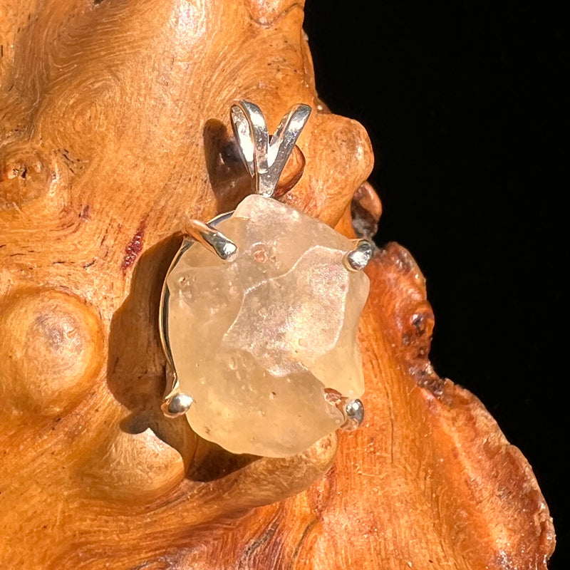 Libyan Desert Glass Pendant Sterling Silver #8348-Moldavite Life