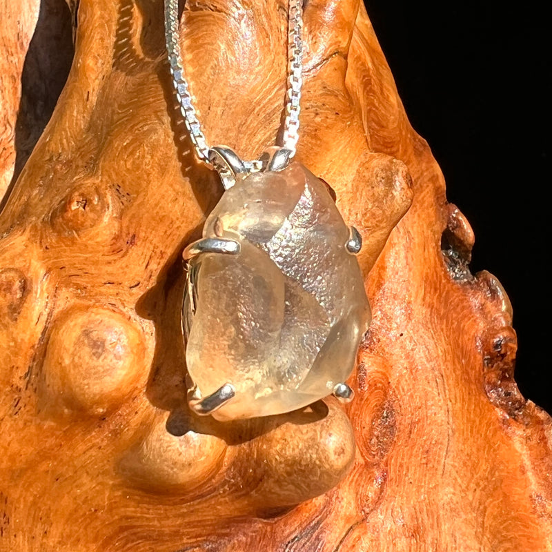 Libyan Desert Glass Pendant Sterling Silver #8349-Moldavite Life
