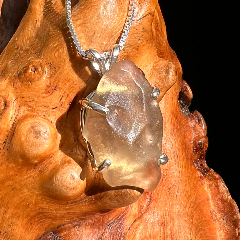 Libyan Desert Glass Pendant Sterling Silver #8350-Moldavite Life