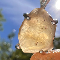 Libyan Desert Glass Pendant Sterling Silver #8351-Moldavite Life